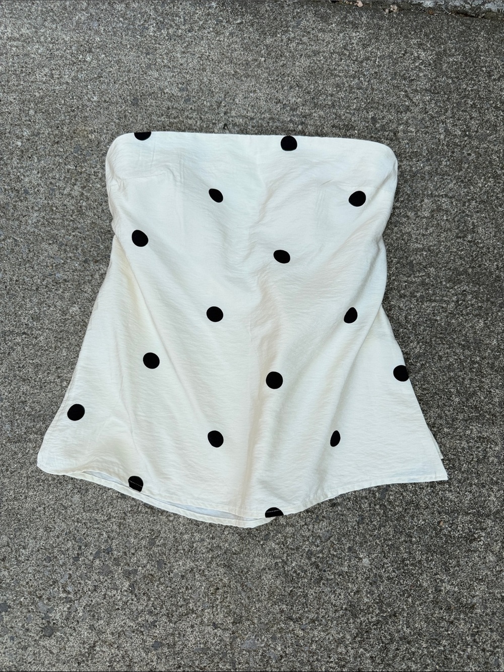 NWT Polkadot strapless top